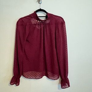 Wine red blouse